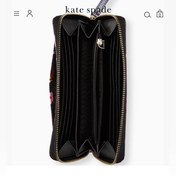 KATE SPADE floral long zippy wallet - Picture 3 of 4
